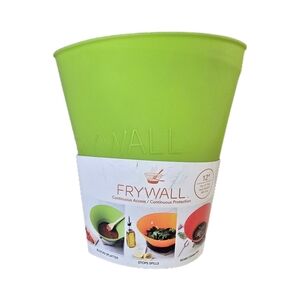 Frywall Fry Wall Splatter Guard 12" Green BPA Free Heat Resistant Silicone NEW
